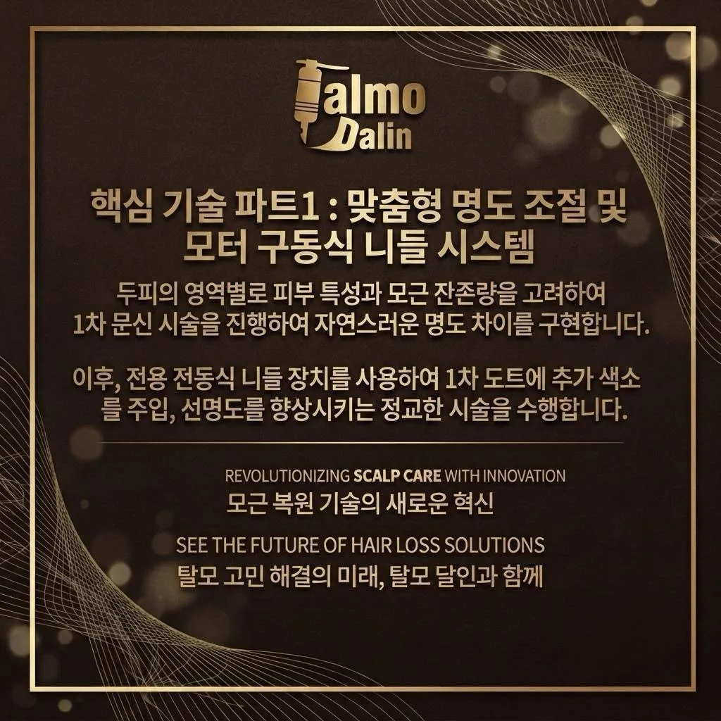 SMP 두피 영역별 맞춤형 명도 설계와 니들 시스템 설명